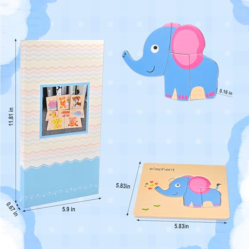 8pcs Wooden Puzzles for Toddlers 2 3 4, Toddler Puzzles Ages 1 2 3 4 - style: Zoo Animals