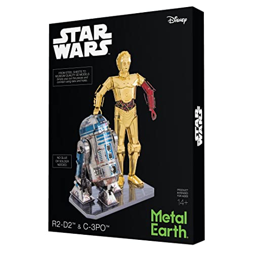 Fascinations Metal Earth Star Wars R2-D2 and C-3PO 3D Metal Model Kit Box Set, 14 Jahre to 99 Jahre