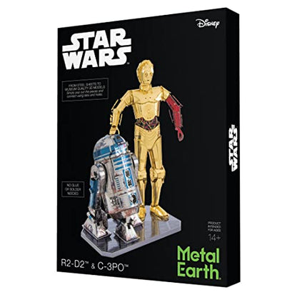 Fascinations Metal Earth Star Wars R2-D2 and C-3PO 3D Metal Model Kit Box Set, 14 Jahre to 99 Jahre