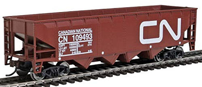Walthers Trainline Offset Hopper - Ready to Run -- Canadian National (brown, white; Large Logo) HO Scale - style: Canadian National (brown, white; Large Logo)