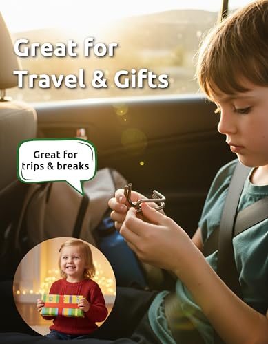 4-in-1 Classic Metal Puzzle Set by Sharp Brain Zone – Durable Brainteasers, Mechanical Logic Games, Brain Training Challenges, Travel Puzzles & Smart Gift - style: Classic