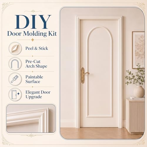 Colingmill 1 Set Peel and Stick Door Moulding Trim Kit, Medium - size: Medium