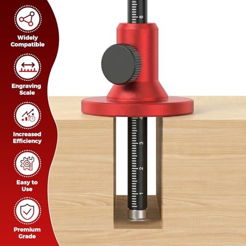 Wheel Marking Gauge for Woodworking, Micro Adjustable Dovetail and Mortise Marker with Dual Metric Imperial Scales, Aluminum Alloy Carpentry Tool