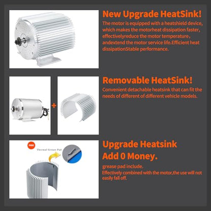 Electric Brushless DC Motor Kit,48V 2000W Motor,33A Controller,LCD Throttle - size: 48V 2000W, style: Complete Motor Kit