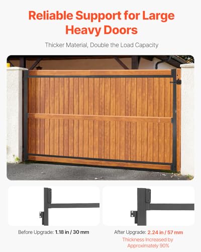 VEVOR Gate Building Kit, Fits 60 to 96 in Wide Openings, Up from 6 to 7 ft High Fence, Adjustable Gate Building Kit, Anti Sag Full Gate Frame Kit with Latch Lock, Screw, for Wooden Fence, Iron, Black - size: 60"-96" wide openings, 6'-7' high