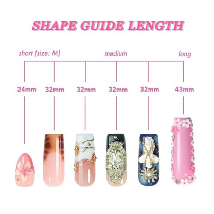 Luxury Gothic Press-On Nails Long Square Shape, Handmade XL Reusable Acrylic Nails with 3D Statue & Cross Charms, Blue Pink Gradient Full Cover Fake Nails for Women - color: Celestial Charm, size: L