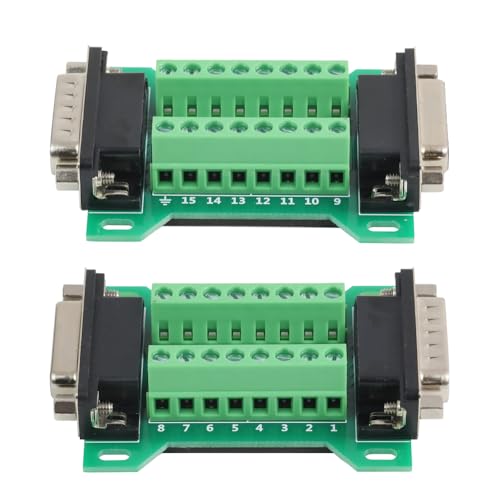 DB15 Male Female Connector in One Breakout Board Serial Adapter (2 Pcs) - style: DB15