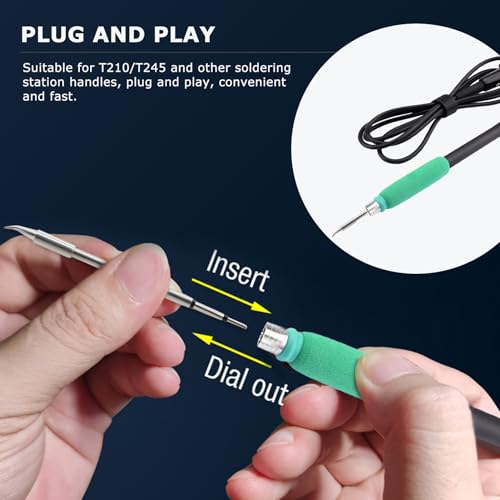 C245-C8 Soldering Iron Tips, C245301Soldering Tip Compatible with T245 Soldering Station,Ideal for Repair Mobile Phone Motherboard Watch - style: C245-C8
