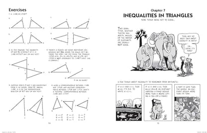 The Cartoon Guide to Geometry: A Humorous Mathematics Study Guide on Plane Geometry and Visual Proofs