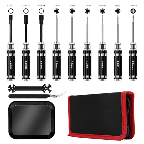 RC Tool Kit 12PCS Hex Screwdriver Nut Driver Set - color: Black