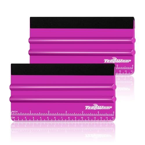 TECKWRAP Professional Felt Squeegee for Vinyl, Pitaya, 2 PCS, 6"x2.9" - color: 2pcs Pitaya