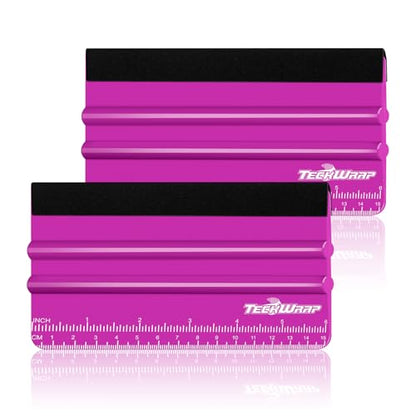 TECKWRAP Professional Felt Squeegee for Vinyl, Pitaya, 2 PCS, 6"x2.9" - color: 2pcs Pitaya