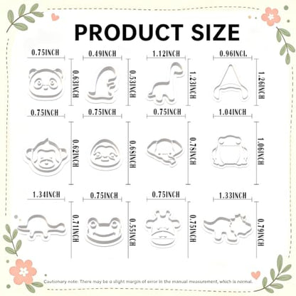 12pcs Jungle Dino Animal Clay Cutters - color: Animal-2026