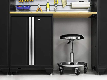 NewAge Products Black Bold Series 14PC Garage Cabinetry Set · 24-Gauge Steel · Fully Welded · 216" W x 18" D x 76.75" H, 63265
