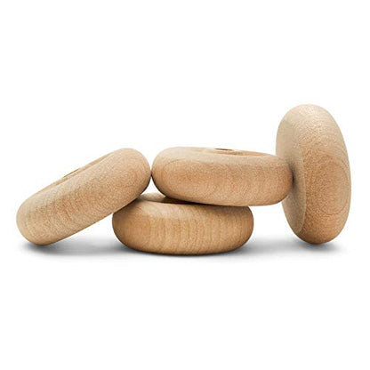 Classic Mini Wooden Wheels, Great for Crafts Too, 1-3/8 Inch Diameter, 1/2 Inch Thick, 3/16 Inch Hole, Pack of 100, by Woodpeckers - color: Pack of 100, size: 1-3/8 inch, 1/2 inch thick