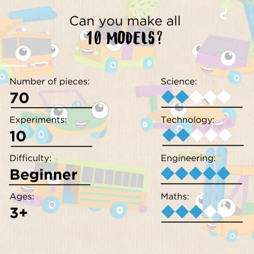Thames & Kosmos Kids First Automobile Engineer Kit | STEM | 32 Page Full-Color Illustrated Storybook | Ages 3+ | Preschoolers & Kindergartners | Develop Fine Motor Skills | Parents’ Choice Gold Award