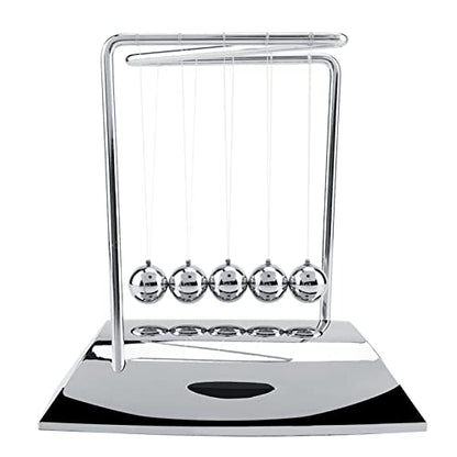 Hyuduo Newton's Cradle Balance Ball Set 5-Piece Desktop Physics Toy for Science Learning Stress Relief & Desk Decoration