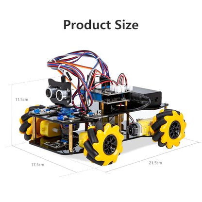 ACEBOTT Smart Robot Car Kit Compatible with Arduino, Robotics for Kids Ages 8-12 12-16, Electronic Programming Project/STEM Science Kits Coding Gifts for Adults and Youths - color: Yellow-c