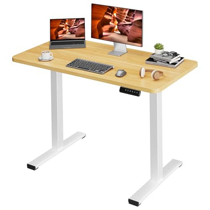 47''x24''One-Piece Adjustable Small Standing Desk for Home Office - color: Maple, size: 4724