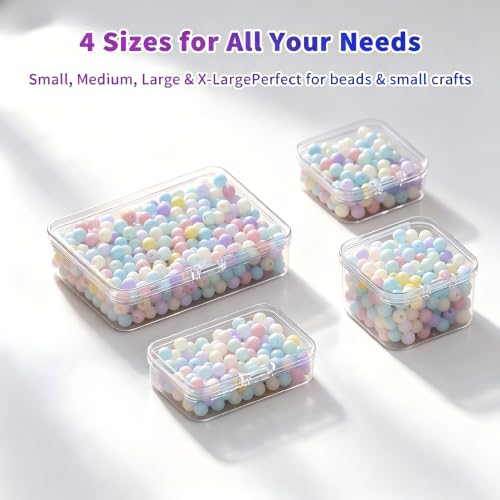 VANSUNS Bead Storage Organizer, 76 Small Containers and Lids, 4 Sizes - size: 4-Tier 8XL+20L+18M+30S