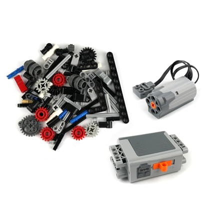 MOC 4-Speed Manual Transmission Gearbox Model Kit, DIY Functional Building Blocks, Compatible with Technical M Motor 8883/103739, Adult Engineering