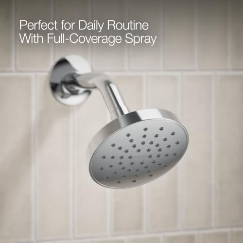 KOHLER TS35322-4G-CP, Elate Rite-Temp Tub and Shower Trim with Single Function 1.75 GPM Showerhead, Polished Chrome, Sleek Tub and Shower Kit, Easy to Clean - color: Polished Chrome, size: 1.75 GPM