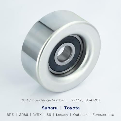 Belt Idler Pulley, 36732 Belt Tensioner Pulley for Select Subaru, Toyota, Scion Models as Legacy, Impreza, Outback, etc. 23770AA070 Automotive Replacement Idler Pulley Kit by KeeRoarin - size: 36732 - Subaru