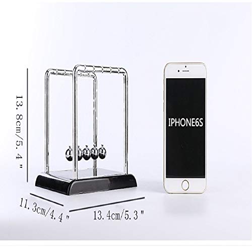 2pcs 13x11x13cm Development Educational Desk Gift Newtons Cradle Steel Balance Ball Physics Science Pendulum (2pcs 13.5x11.5x13.5cm)
