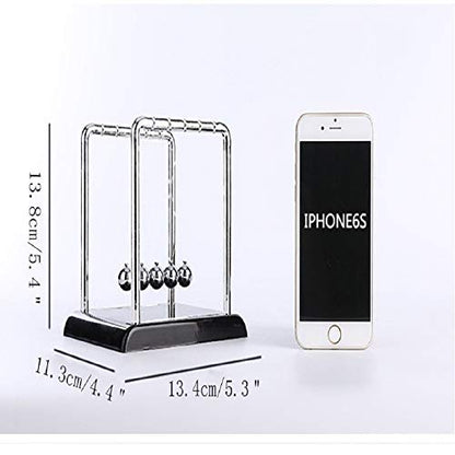 2pcs 13x11x13cm Development Educational Desk Gift Newtons Cradle Steel Balance Ball Physics Science Pendulum (2pcs 13.5x11.5x13.5cm)