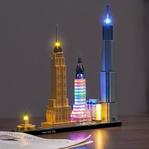 LED Lighting Compatible with LEGO Architecture New York City Skyline 21028，Light Kit Compatible with LEGO 21028, NOT Included The Model Set - JUST Lights