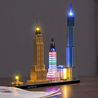 LED Lighting Compatible with LEGO Architecture New York City Skyline 21028，Light Kit Compatible with LEGO 21028, NOT Included The Model Set - JUST Lights