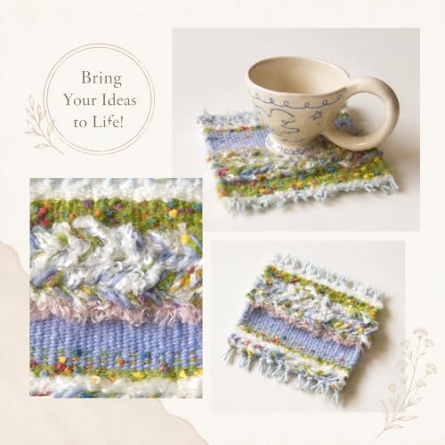 Weaving Loom for Adults & Kids - Weaving Loom Kit | Beginner-Friendly Table Loom & Lap Loom with Yarn, Canvas Tote Bag,Tools & Instructions | Wooden Loom for Multicraft Projects (15.8 x 11.8 inches)