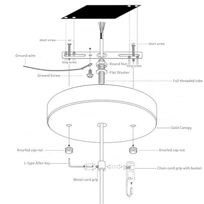 6Inches Light Canopy Kit with Heavy Duty Replacement Ceiling Cover Plate & Mounting Hardware for Lighting Fixtures Chandelier Light Pendant Light Wall Lamp kit or DIY Project (Bronze) - color: Bronze