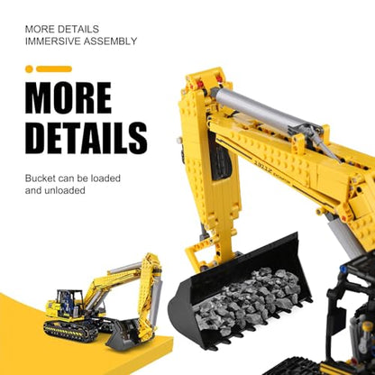 Mould King 13112 RC Excavator Building Set, Remote Control Truck Model Kit
