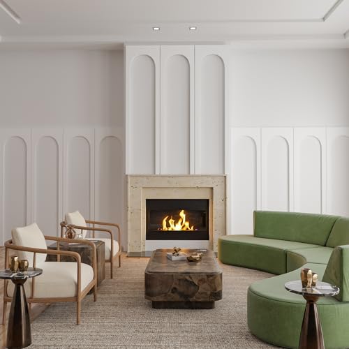 Nuanchu 4 Set 118 x 31.5 Inch Arch MDF Wall Molding Kit - size: 118 x 31.5 x 0.2 Inch