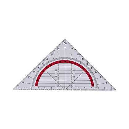 uxcell Triangle Ruler Square Set 90mm 45 Degrees Plastic Stationery Math Geometry 2pcs