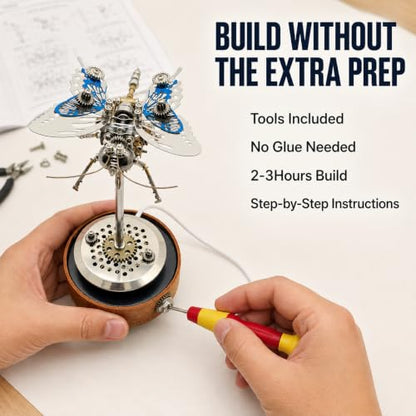 3D Metal Puzzles for Adults, Mechanical Model Building Kit for Home Decor