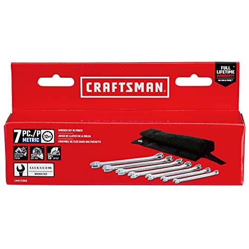 CRAFTSMAN MM WRENCH SET IN POUCH, 7PC (CMMT21086) - style: MM Wrench Set