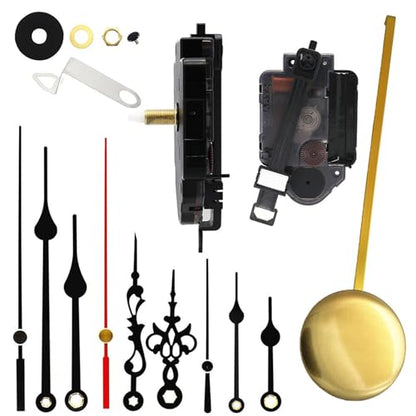 Quartz Pendulum Clock Movement, Mechanism DIY Repair Parts Replacement Kit with 3 Pairs of Hands for DIY Clock Repair
