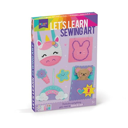 Let's Learn to Sew - Mini Sewing Kit for Beginners - Arts and Crafts, Art Supplies - Includes Sewing Supplies - Easy-to-Follow Instructions, Arts & Crafts, Ages 5+ - style: Learn To Sew