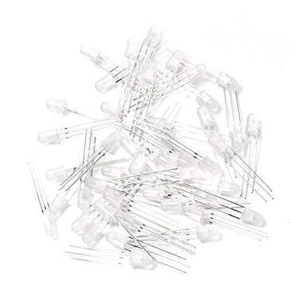CHANZON 100 pcs 5mm Red & Green Diffused LED Diode Lights Common Cathode - color: B) Red & Green (Cc) (100pcs)