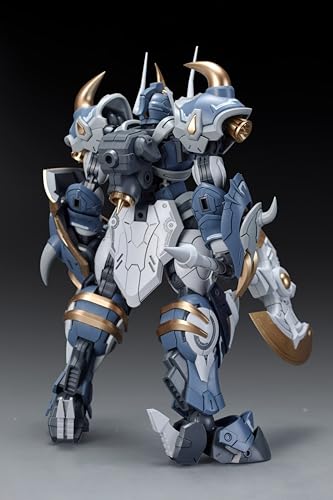 Funtasy Planet 1/144 Mecha Model Kit - SNAA- Galahad - Knights of the Round Table Series Giant Melee Action Figure with Shield Breaker Horns & Visor Gimmick, Gift for Adults - color: Galahad