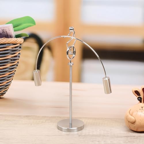 Sunnytech Unicycle Weightlifter Stainless Steel Physics Balancing Tumbler Kinetic Art Balance Toy Decompressive Science Psychology Home Offic Decor Desk Toy WJ143 - style: WJ143
