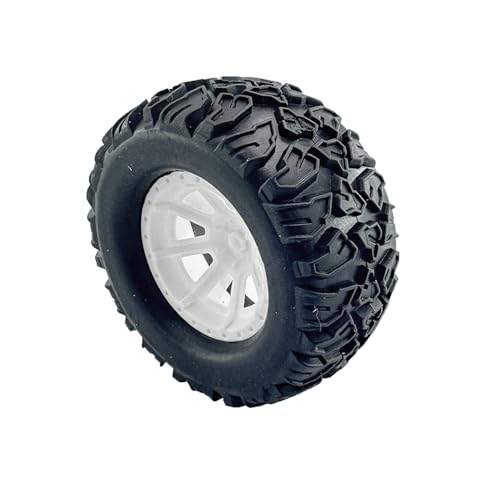 4PCS Toy Car Wheel Model Car Rubber Tire Wheels with Metal Shaft Round Rod Axles for RC Car Truck Robot DIY Model Toy Wheel Replace Parts (3x55mm) - style: 3x55mm