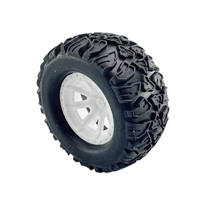 4PCS Toy Car Wheel Model Car Rubber Tire Wheels with Metal Shaft Round Rod Axles for RC Car Truck Robot DIY Model Toy Wheel Replace Parts (3x55mm) - style: 3x55mm
