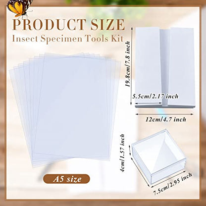 Taiyin 14 Pcs Insect Pinning Tools Kit, Clear Insect Display Case
