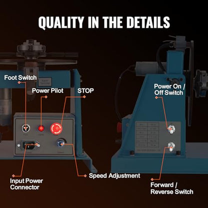 VEVOR Rotary Welding Positioner 10KG, 1-12 RPM 20W, Adjustable 0-90° Turntable with 8.1 Inch 3-Jaw Chuck, Compact Welder Machine for Precision Cutting, Grinding, Assembly, and Testing
