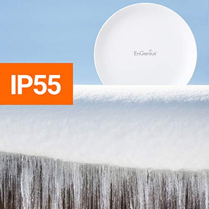 EnGenius Technologies Wi-Fi 5 Outdoor AC867 5GHz Wireless Access Point/Client Bridge, Long Range, PTP/PTMP, Additional 802.3at PoE Port, IP55, 26dBm with 19dBi Directional Antennas (N-EnStationAC Kit) - size: 2-PACK KIT, style: 2 Pack with PoE Out