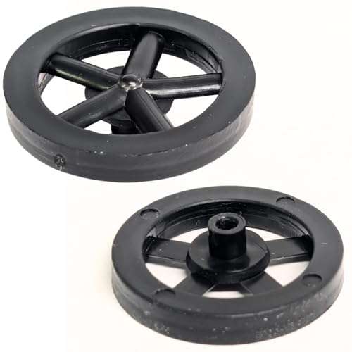 MINISCIENCE.COM 100 Plastic Front Wheels with 50 1/8" Axle Rods – Educational Robotics & Mechanical Kit (100 Wheels + 50 Axles Set)