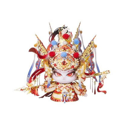 MU 3D Metal Puzzles Building Hua Mulan Figurine Character Themed Kitten Kitty, Women Hero Cat Figure Metal Model Kits Miniature Build, Assembling DIY Sets Hobby Birthday Gifts Home Desk Office Decor - style: Mulan
